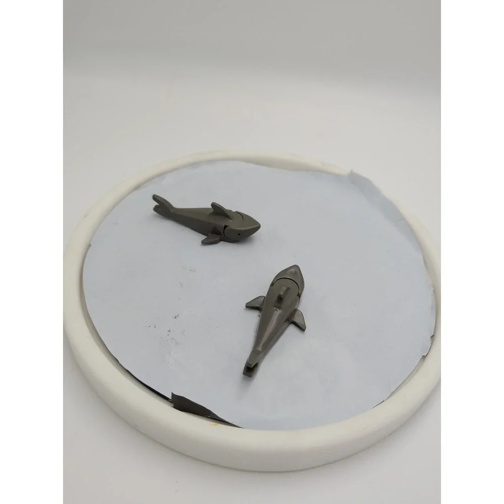 LEGO Shark Lot 2 Dark‎ Gray 2547c01 Pirates CMF Animal Retired Rare Vintage HTF